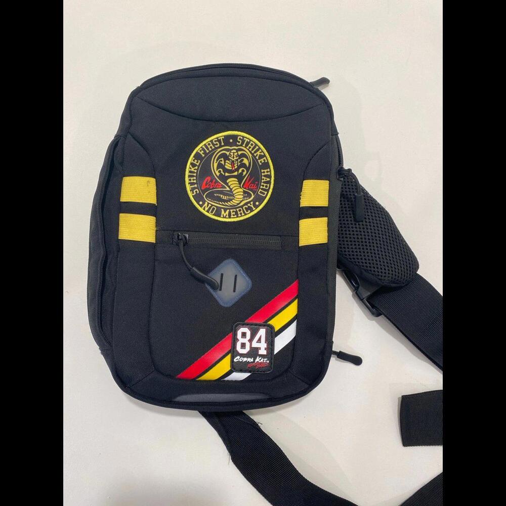 Cobra Kai Sling Backpack Crossbody Bag Karate Kid Dojo Daniel Black Red Yellow